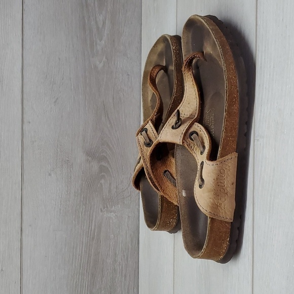 Birkenstock Papillio Womens T strap Leather Sandals Flats shoes sz 37/6 - Picture 3 of 11